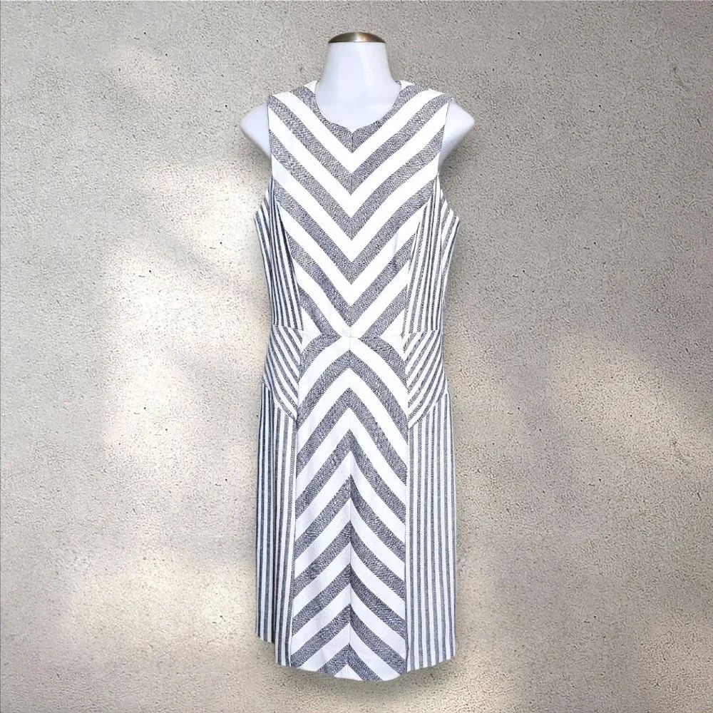 Milly Striped Knee Length Dress